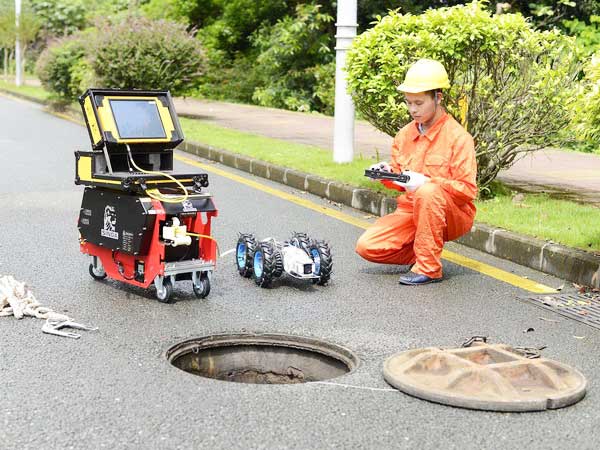 青松路街道管道机器人检测